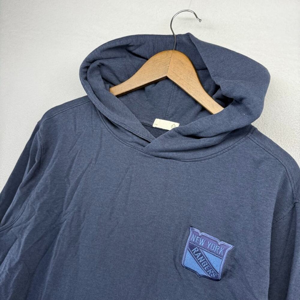 New York Rangers Hoodie men's 2XL Blue Tasc performance Embroidered Bamboo Tech